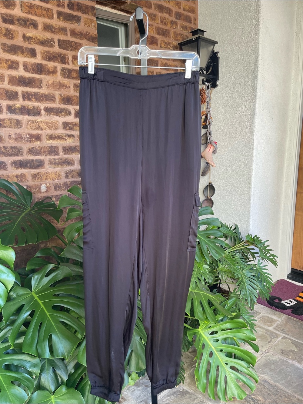 Johnny Was Charcoal Black Relaxed Track Joggers